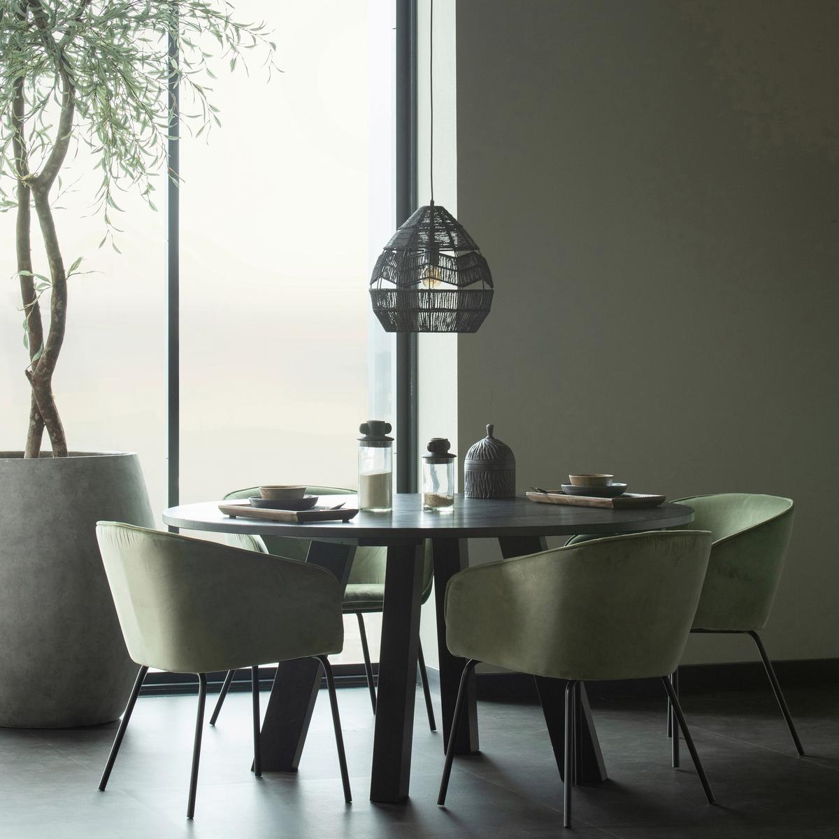 ESSTISCH Rhonda Schwarz L: 150cm - Schwarz, MODERN, Holz (150/150/75cm) - Livetastic