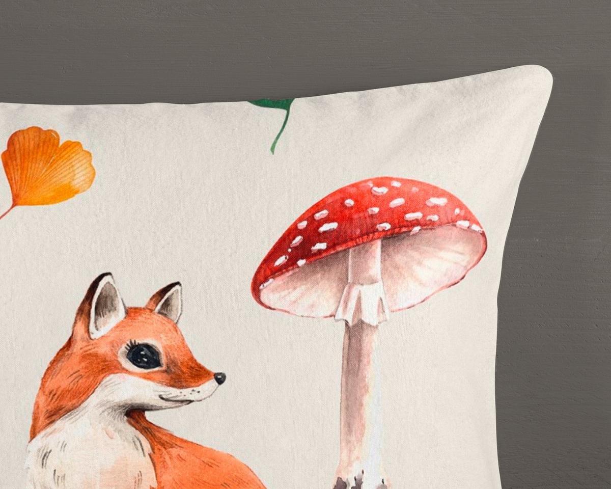 KINDERBETTWÄSCHE AUTUMN - Greige/Hellgrau, Trend, Textil (140/200cm)