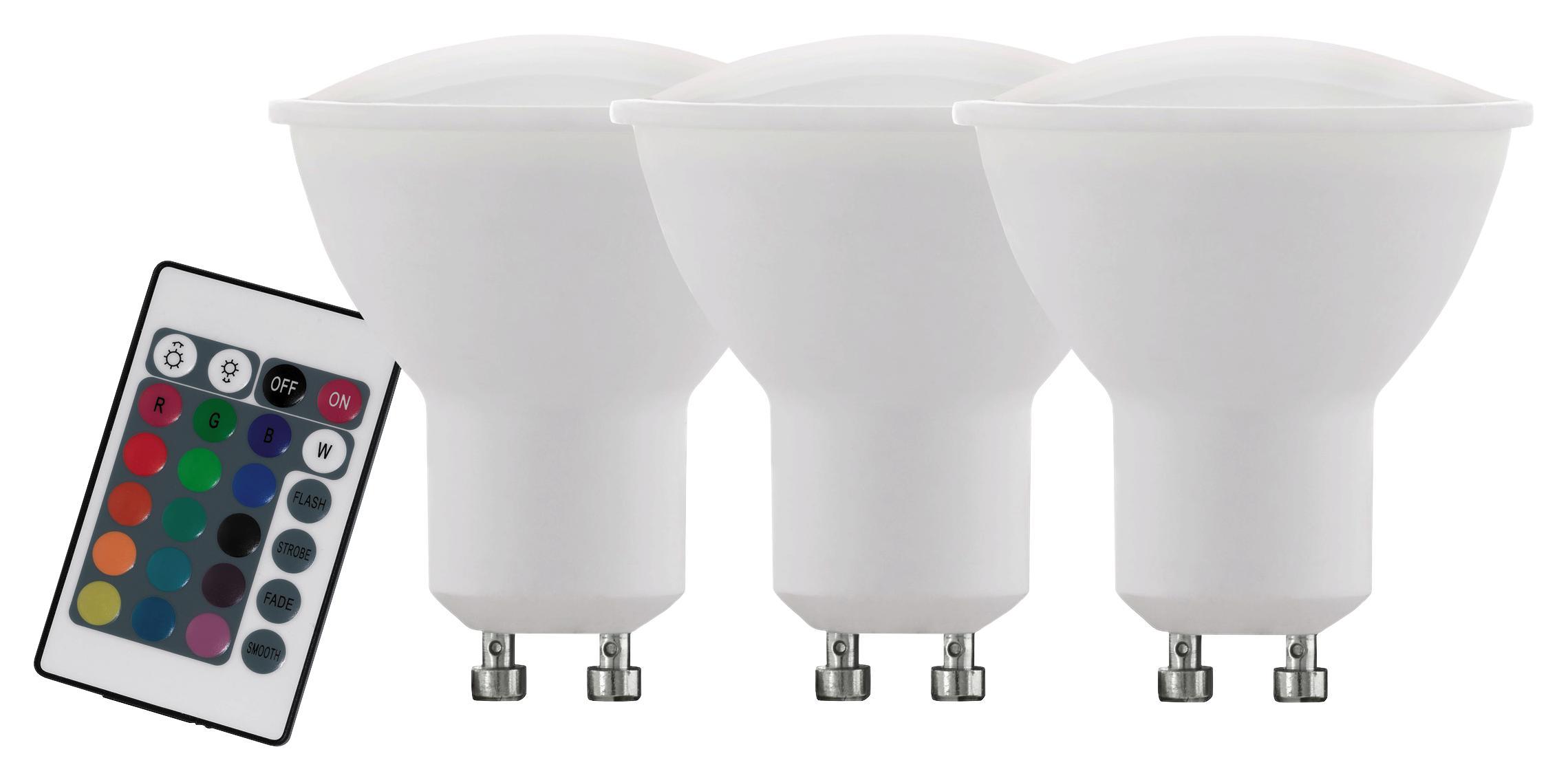 LED-Leuchtmittel 3er Pack 220 lm, Gu10 - Weiß, MODERN, Glas (5,3/5,4cm)
