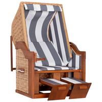 Puppenstrandkorb Braun - Braun, MODERN, Holz/Textil (40/59/32cm)