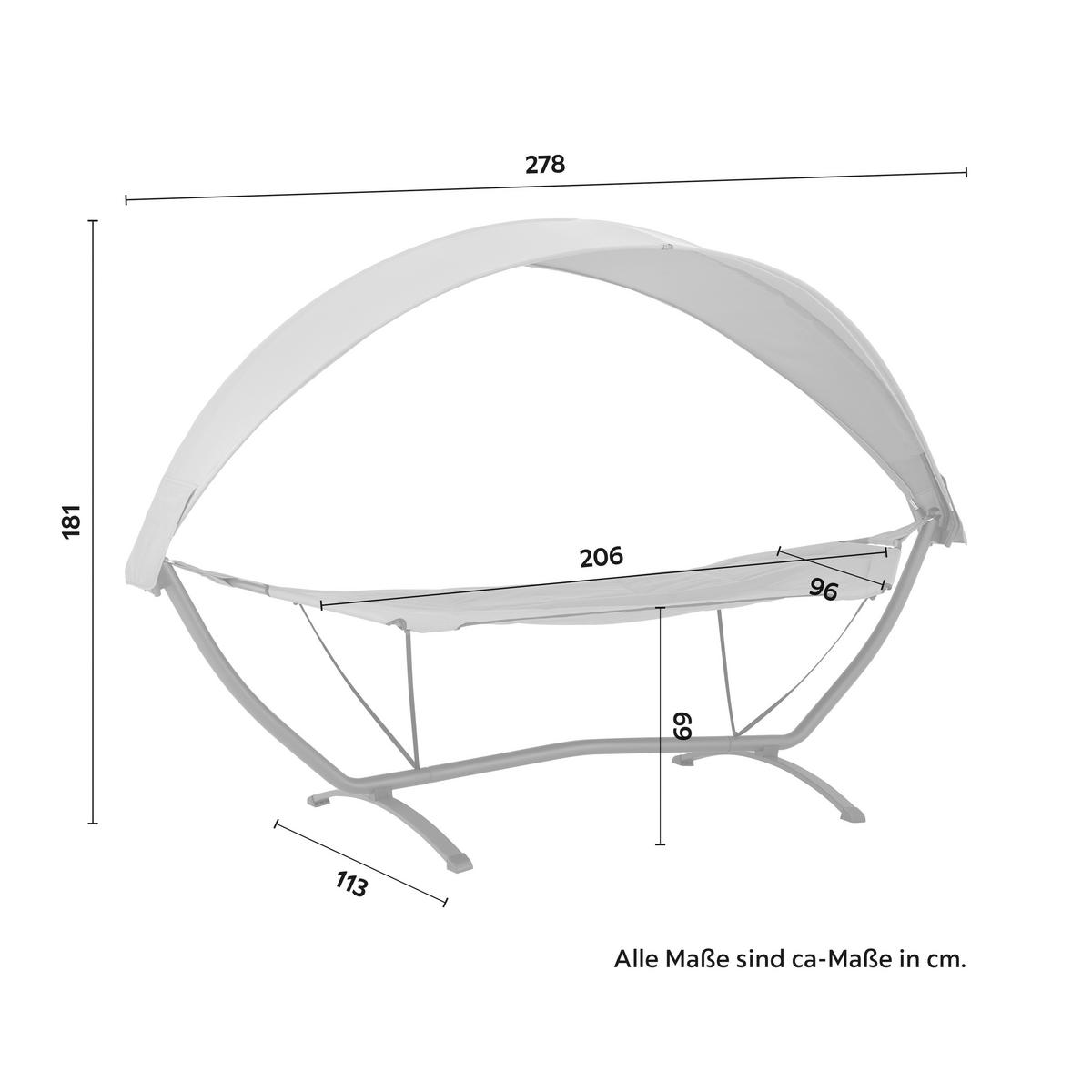 Relaxačné lehátko ILVA BLU - modrá/tmavosivá, Modern, kov/textil (278/113/181cm) - Bessagi Garden