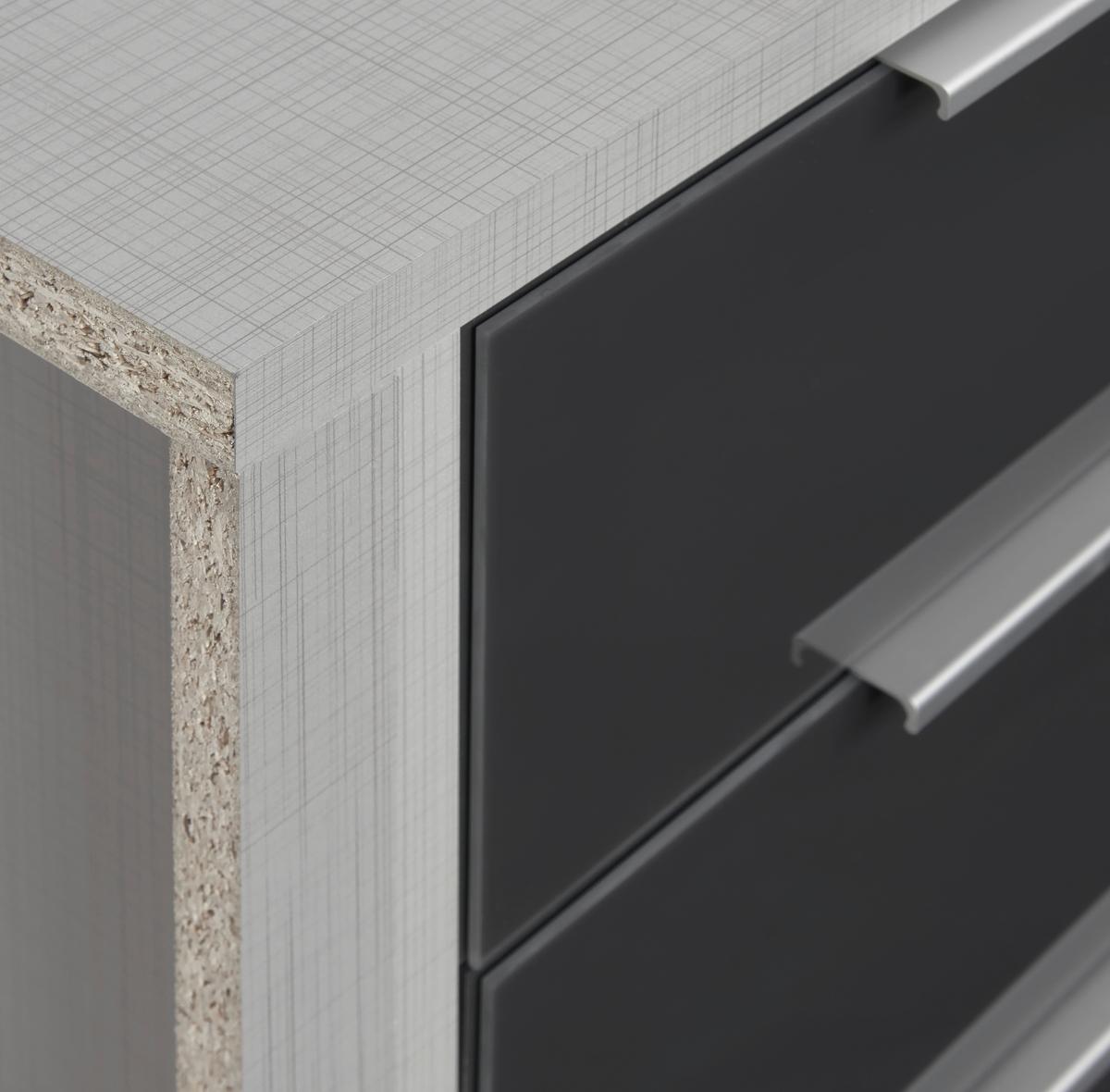 Schubkasteneinsatz Schubkasteneinsatz Fresh - Grau, MODERN, Glas/Holzwerkstoff (48/51/50cm) - MID.YOU