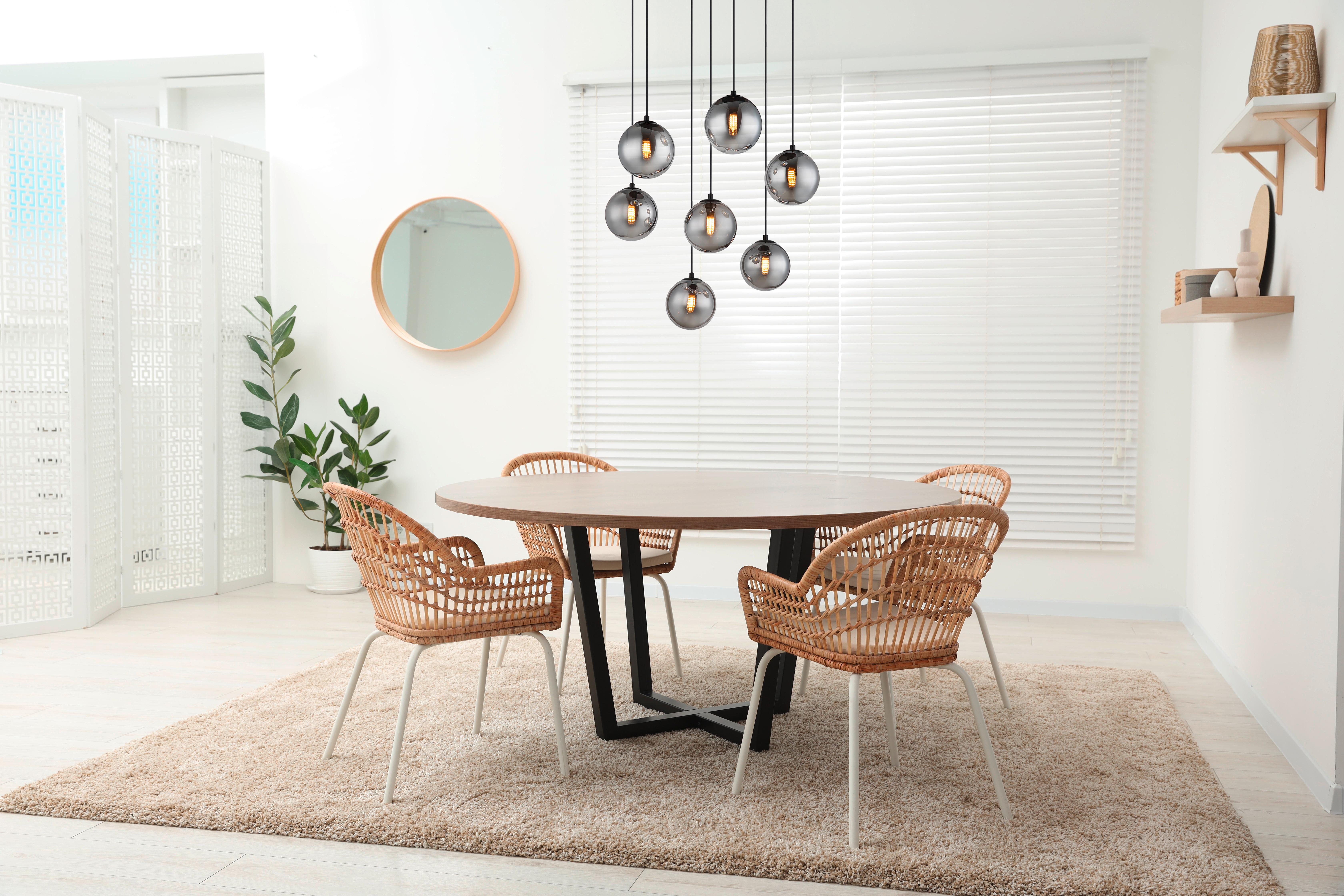 LED-Hängeleuchte Riha Grau Schwarz D: 55 cm - Schwarz/Grau, Design, Glas/Kunststoff (55/120cm) - Globo