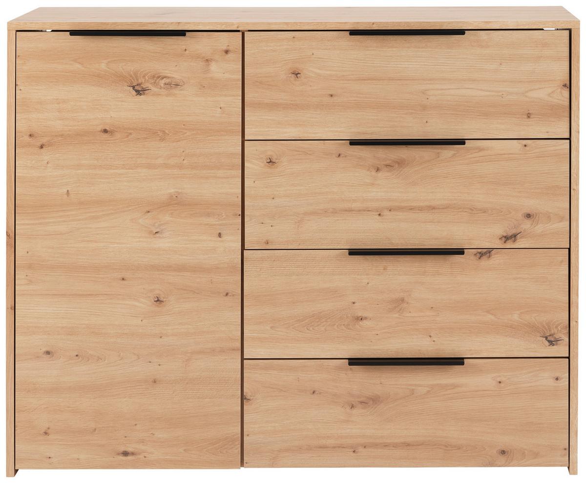 Kommode, Eichefarben Sion 1 - Eiche Artisan, MODERN, Holzwerkstoff (114,6/93,4/38cm)