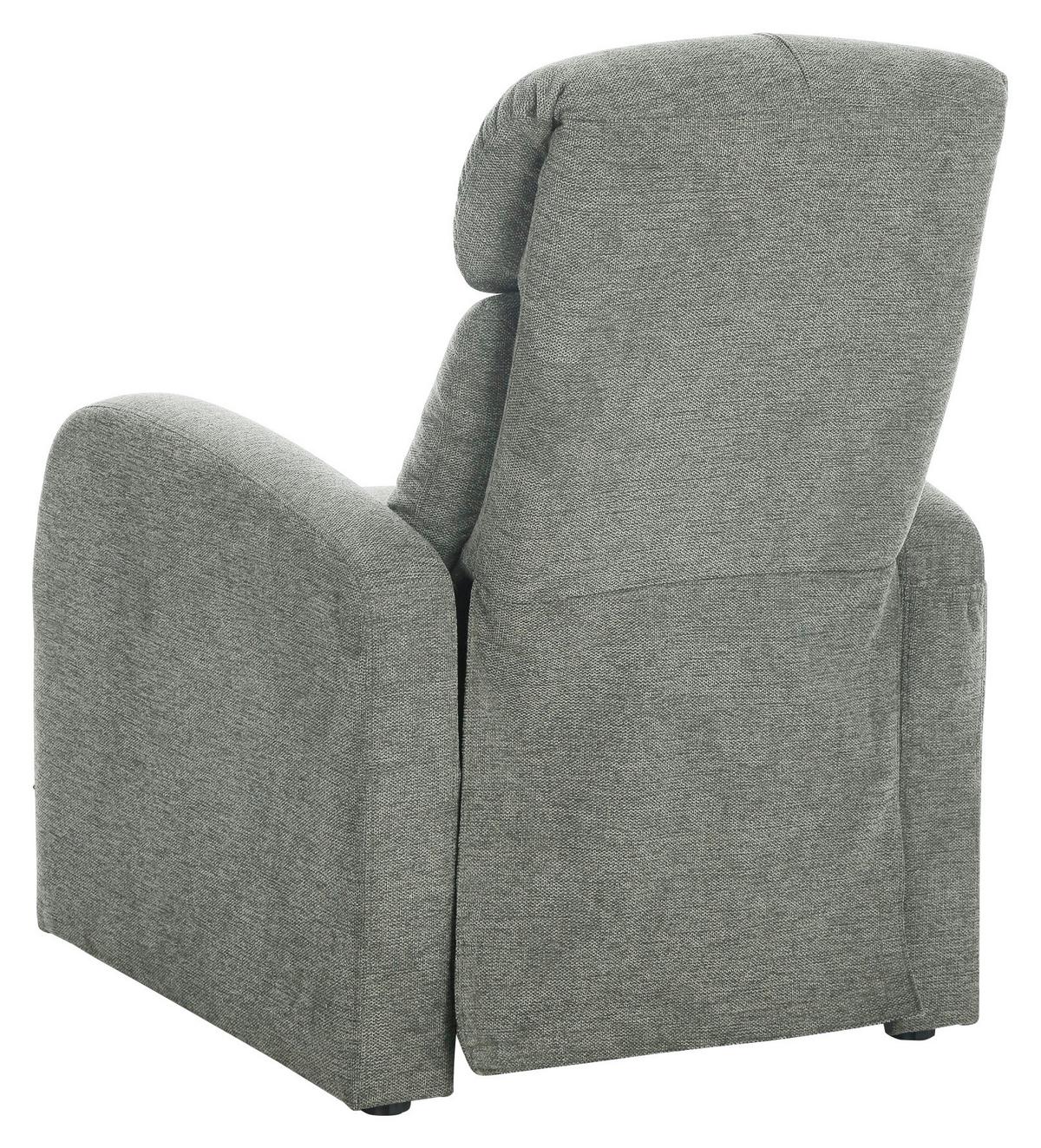 Tv-fotel Graz - világosszürke, Modern, textil/fa (74/104/90cm)