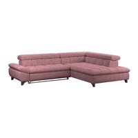 Ecksofa Gemini Rosa, B: 312cm - Chromfarben/Rosa, KONVENTIONELL, Textil (312/234cm)