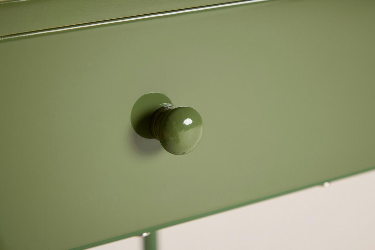 Nachttisch Bakal Grün, B: 41cm - Grün, MODERN, Holz/Metall (41/50/41cm) - Livetastic