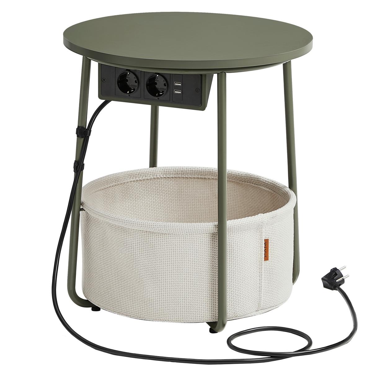 PRÍRUČNÝ STOLÍK ECO - čierna/zelená, Trend, kov/kompozitné drevo (45/50/45cm) - MID.YOU