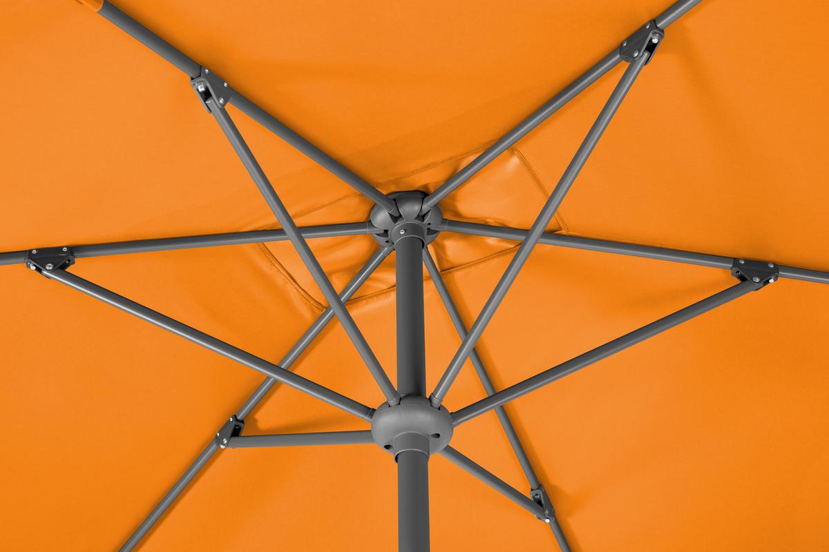Sonnenschirm Tunis Bxhxt: 150x250x270 Cm Orange - Anthrazit/Orange, Basics, Textil/Metall (150/250/270cm) - Schneider