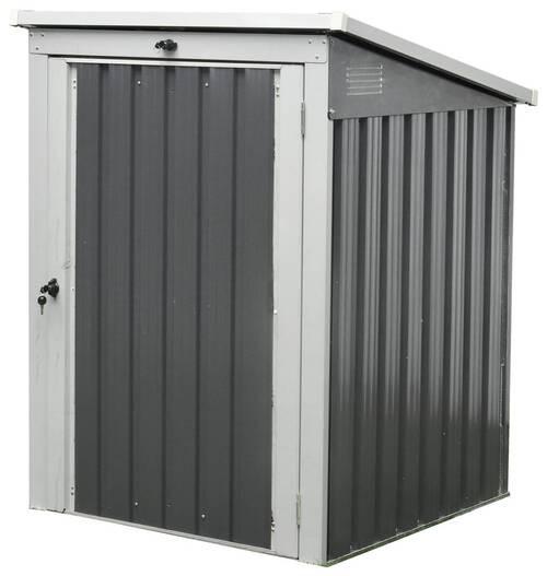 Box na odpadkový kôš 240l, 3x3, kov - antracitová, Basics, kov (104/134/101cm)