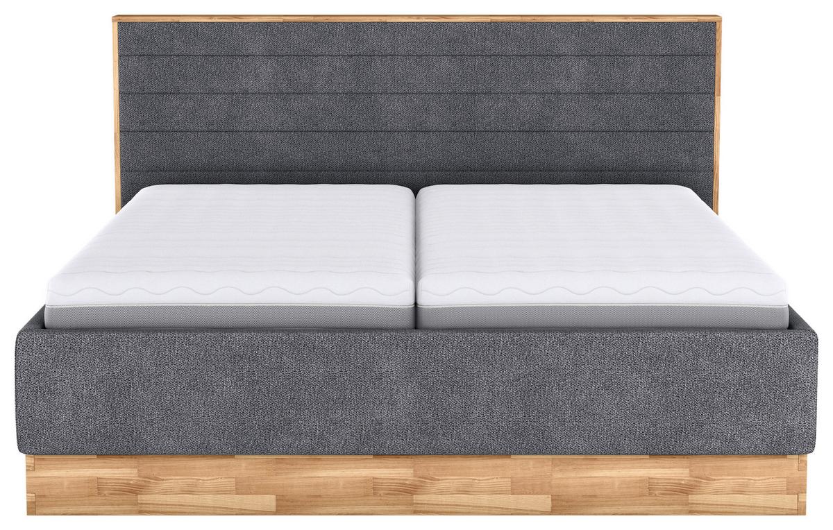 Polsterbett Peseta Anthrazit Lxf: Ca. 180x200 Cm - Anthrazit/Schwarz, Holzwerkstoff/Textil (180/200cm) - MID.YOU