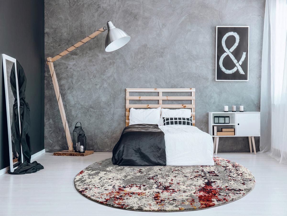 Webteppich Multicolor Timeline Firework Rund ⌀ 150 Cm - Multicolor, Design, Textil (160cm) - Novel