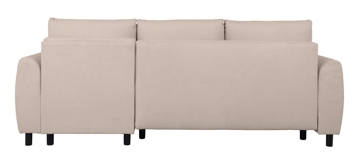 Ecksofa Moli, Beige S: 236 cm - Beige/Schwarz, Design, Textil (236/148cm) - MID.YOU