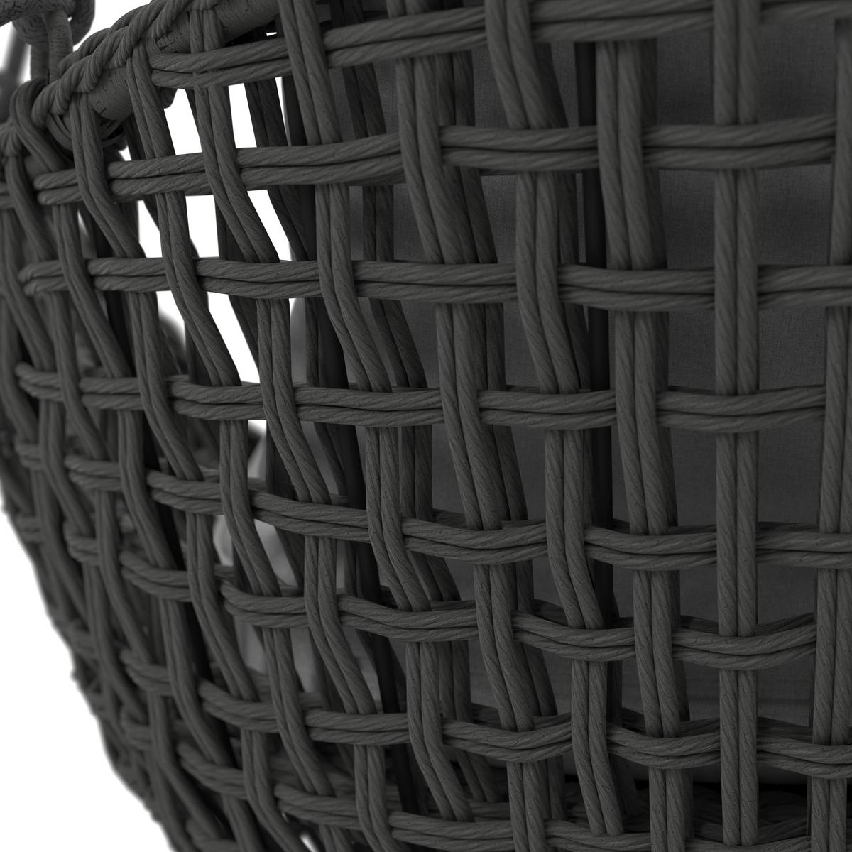 ZÁVĚSNÉ KŘESLO ELODIE - tmavě šedá/světle šedá, Moderní, kov/textil (83/73/48cm) - Bessagi Garden