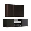 Lowboard Jusa 115 Schwarz B: 115 Cm - Schwarz, MODERN, Glas/Holzwerkstoff (115/40/36cm) - MID.YOU