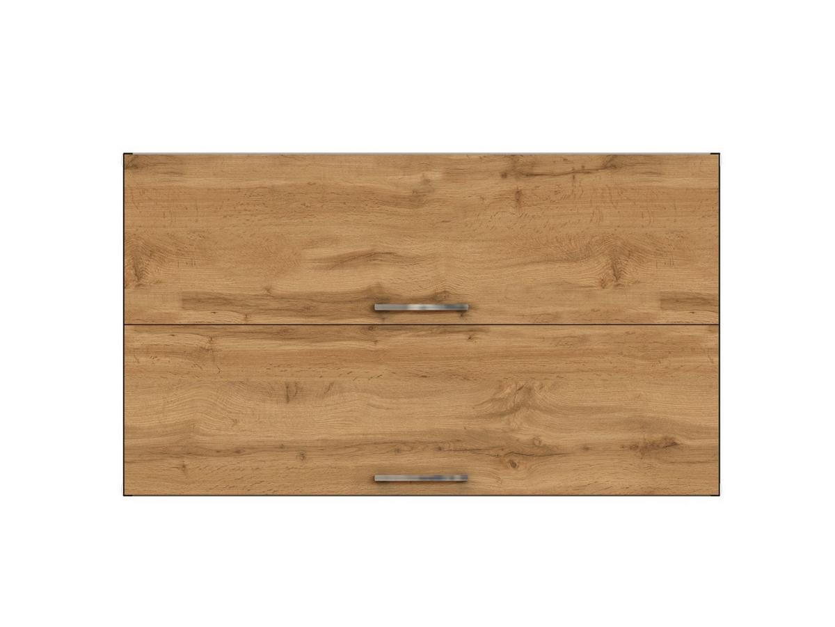 Küchenoberschrank 100cm Eiche Dekor 2 Klappen - Anthrazit/Eiche Wotan, MODERN, Holzwerkstoff (100/57/34cm) - Held