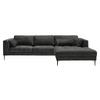 Ecksofa Luzi - Anthrazit/Schwarz, MODERN, Textil (280/168cm) - Trendmanufaktur
