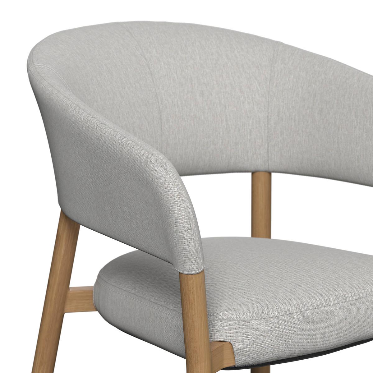 Gartensessel Jasmin - Gelb/Hellgrau, MODERN, Textil/Metall (61/56/78cm) - Beldano