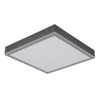 LED-Deckenleuchte Doro L: 30cm Silberfarben Weiß Dunkelgrau - Dunkelgrau/Silberfarben, KONVENTIONELL, Kunststoff/Metall (30/30/6cm) - Globo