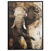 Obraz na plátně Denise, 60/90cm - přírodní barvy/béžová, dřevo/textil (60/90cm) - Modern Living