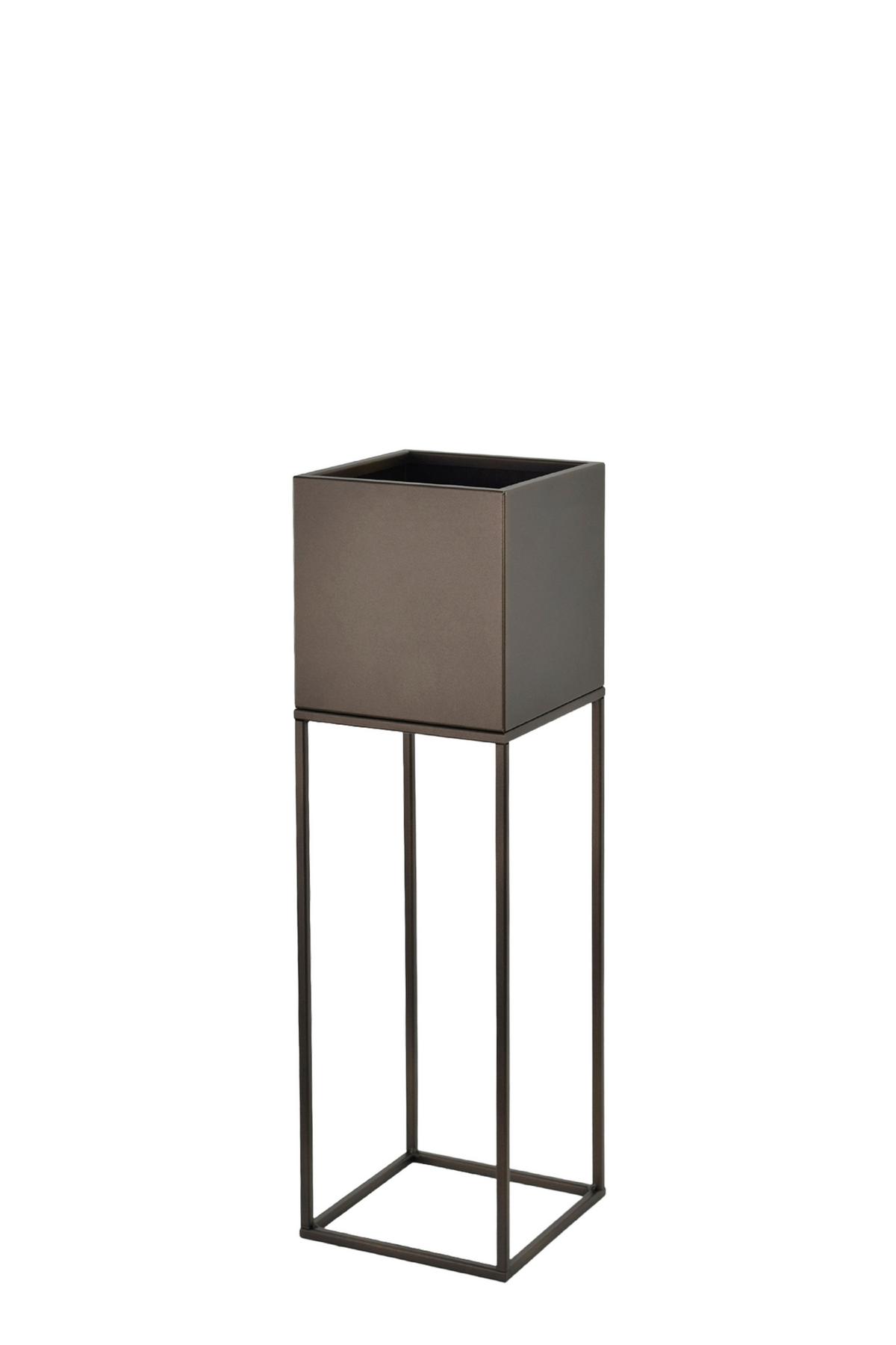 Blumenständer Metall Braun Bxhxt: 19x67x19 Cm - Braun, Basics, Metall (19/67/19cm)