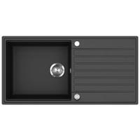 SPÜLE TILA103BL - Schwarz, Basics, Stein (100/20/50cm) - Visiona