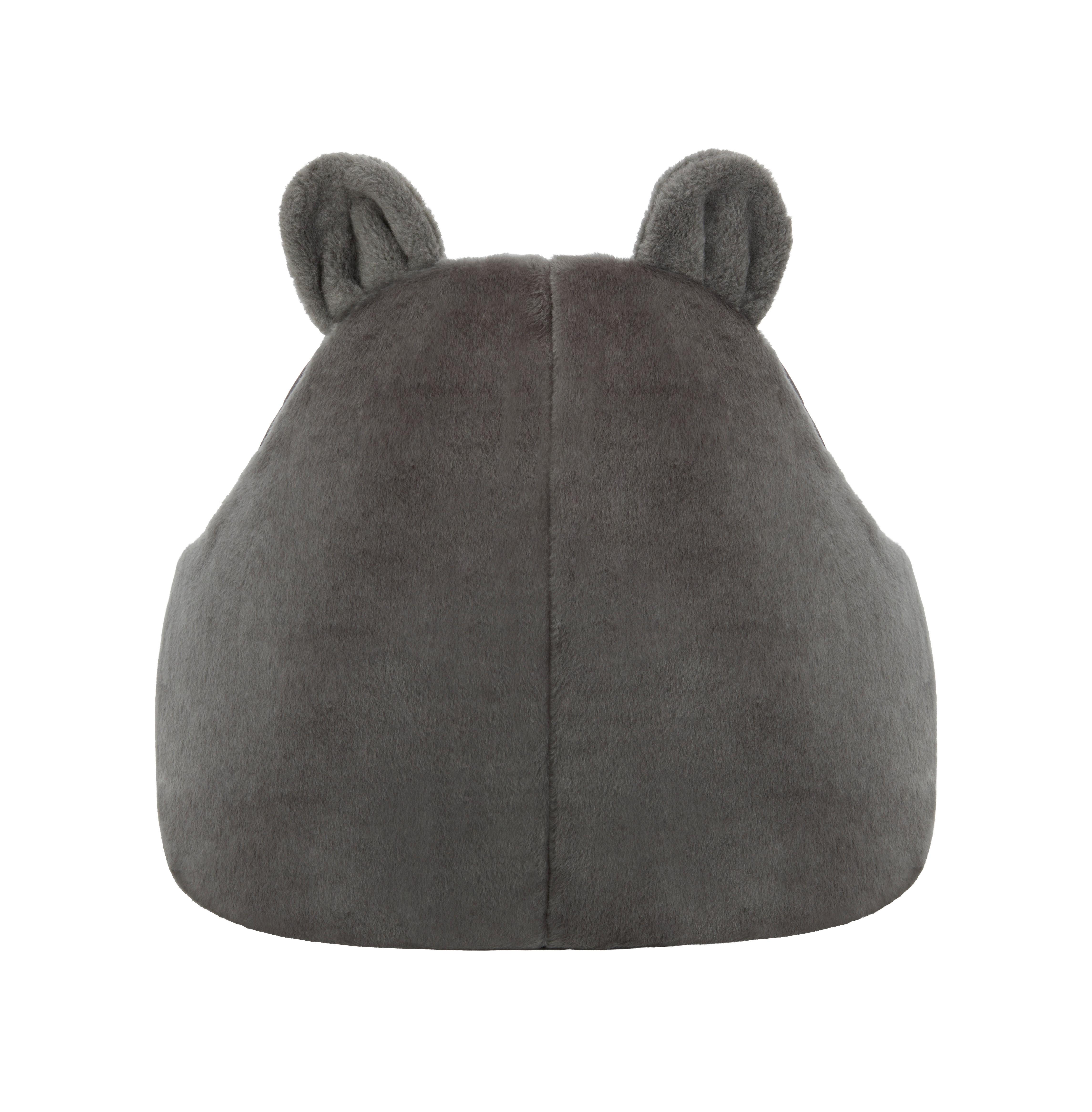 Dětský sedací vak BEAR - antracitová, textil (65/80/65cm) - Modern Living