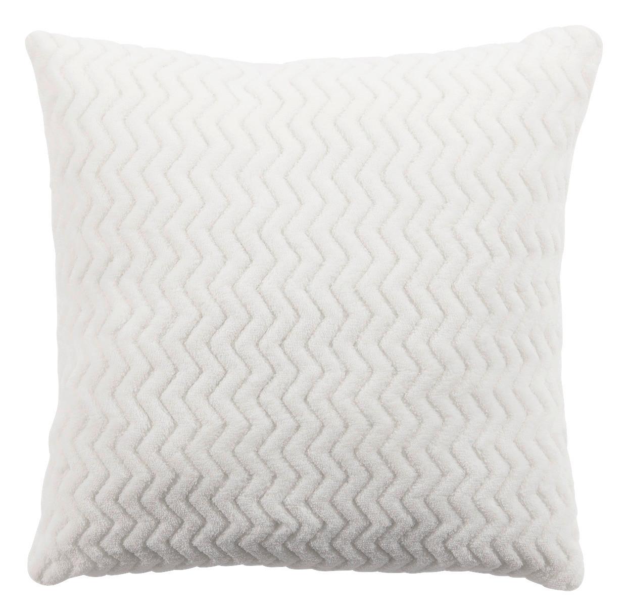 Zierkissen Talisha 40x40 cm Polyester Weiß mit Zipp - Weiß, MODERN, Textil (40/40cm) - Luca Bessoni