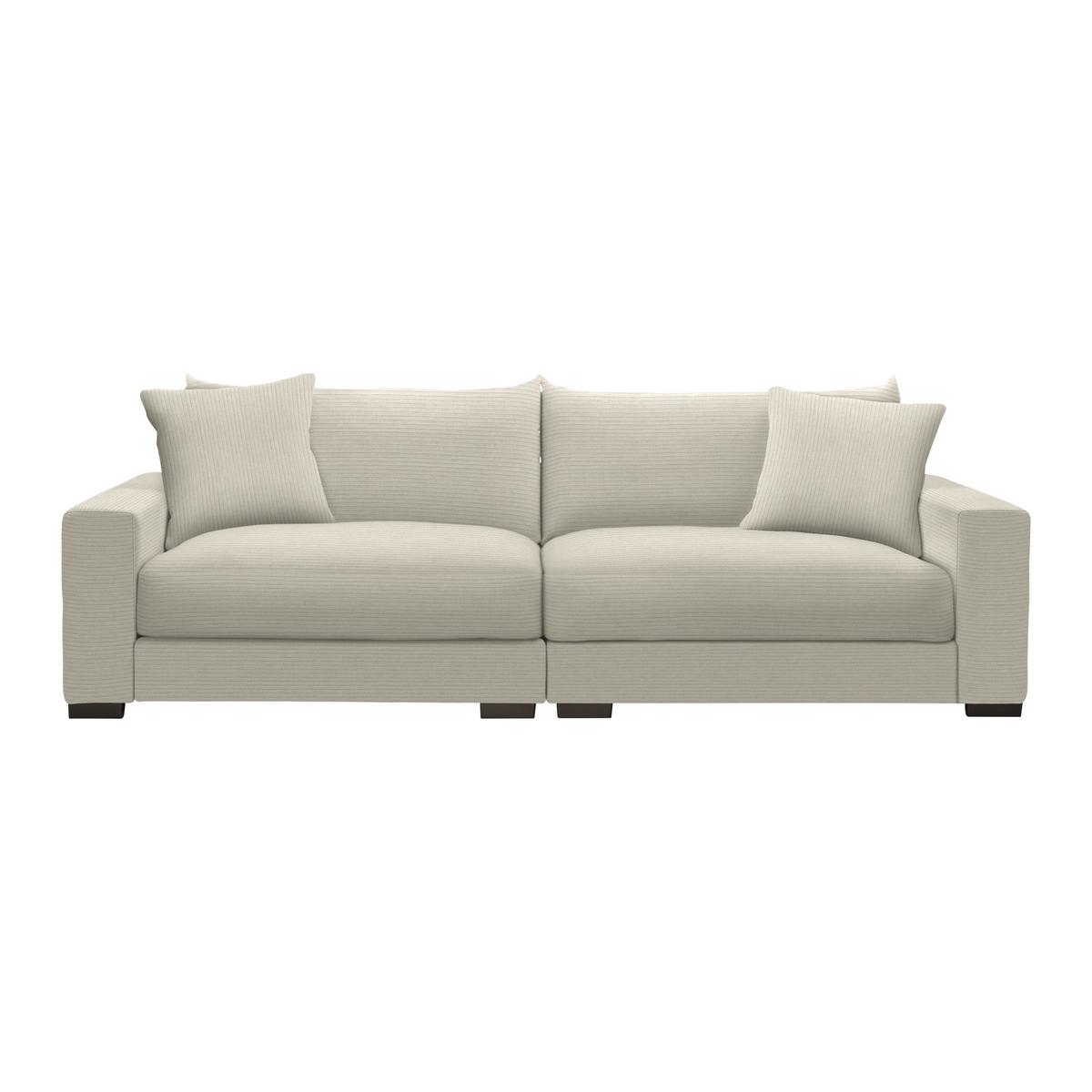 Mega pohovka PEDRO 1200, krémový manšestr - krémová, Moderní, kov/dřevo (261/83/124cm) - Mömax
