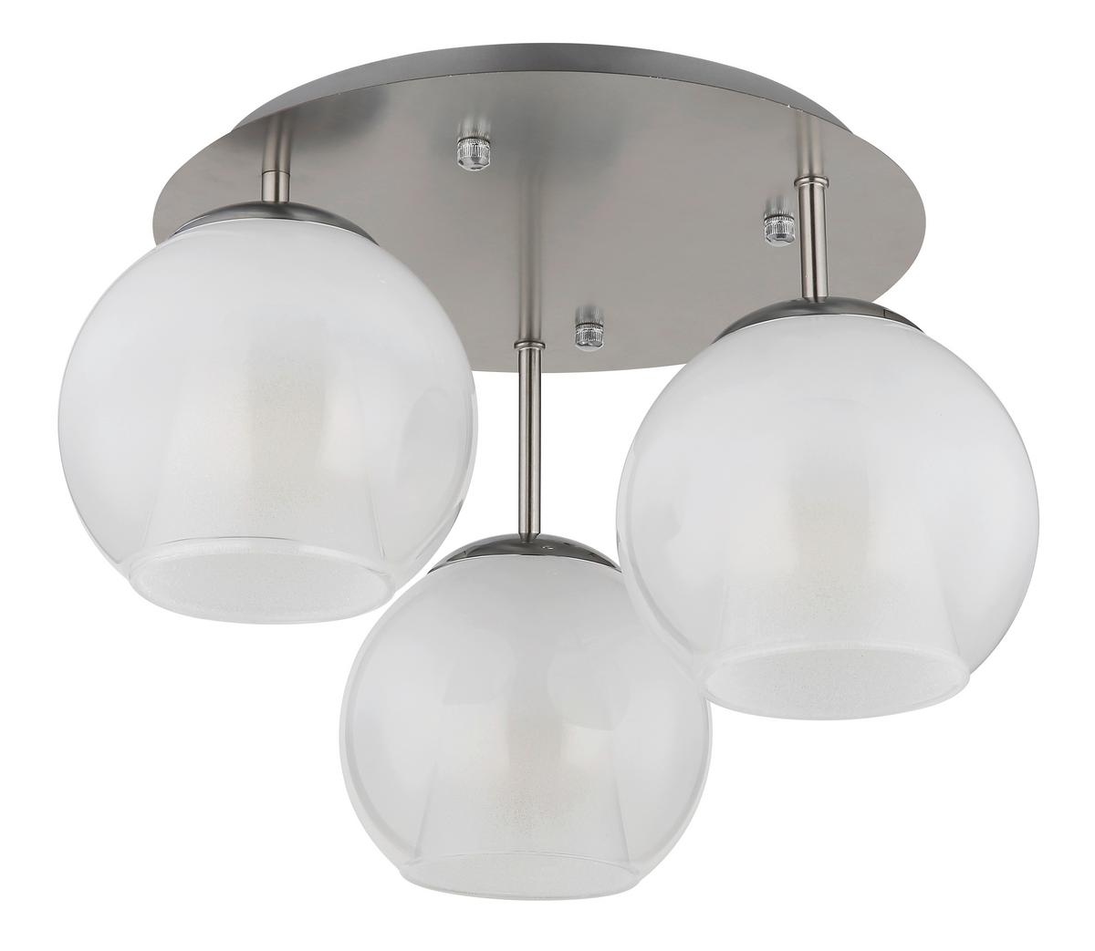 Deckenleuchte Barry Chromfarben Klar D: 41cm - Klar/Chromfarben, Basics, Glas/Metall (41/28.5cm) - Globo