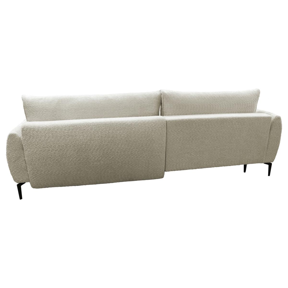 Ecksofa Abriamo Creme 204x273 cm - Creme/Schwarz, Design, Textil (204/273cm) - MID.YOU