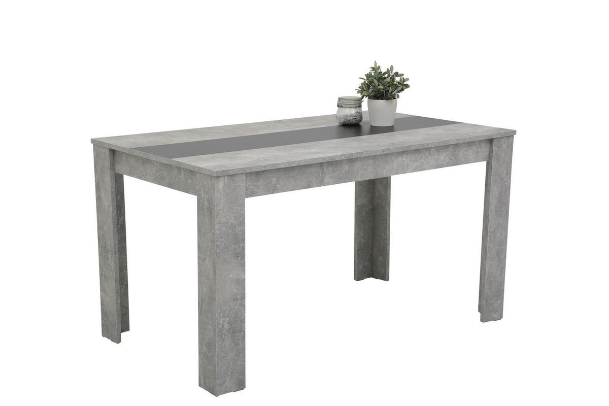 Tischgruppe Helene Grau L: 140 cm - Grau, MODERN, Holzwerkstoff/Textil (140/80/74cm) - MID.YOU