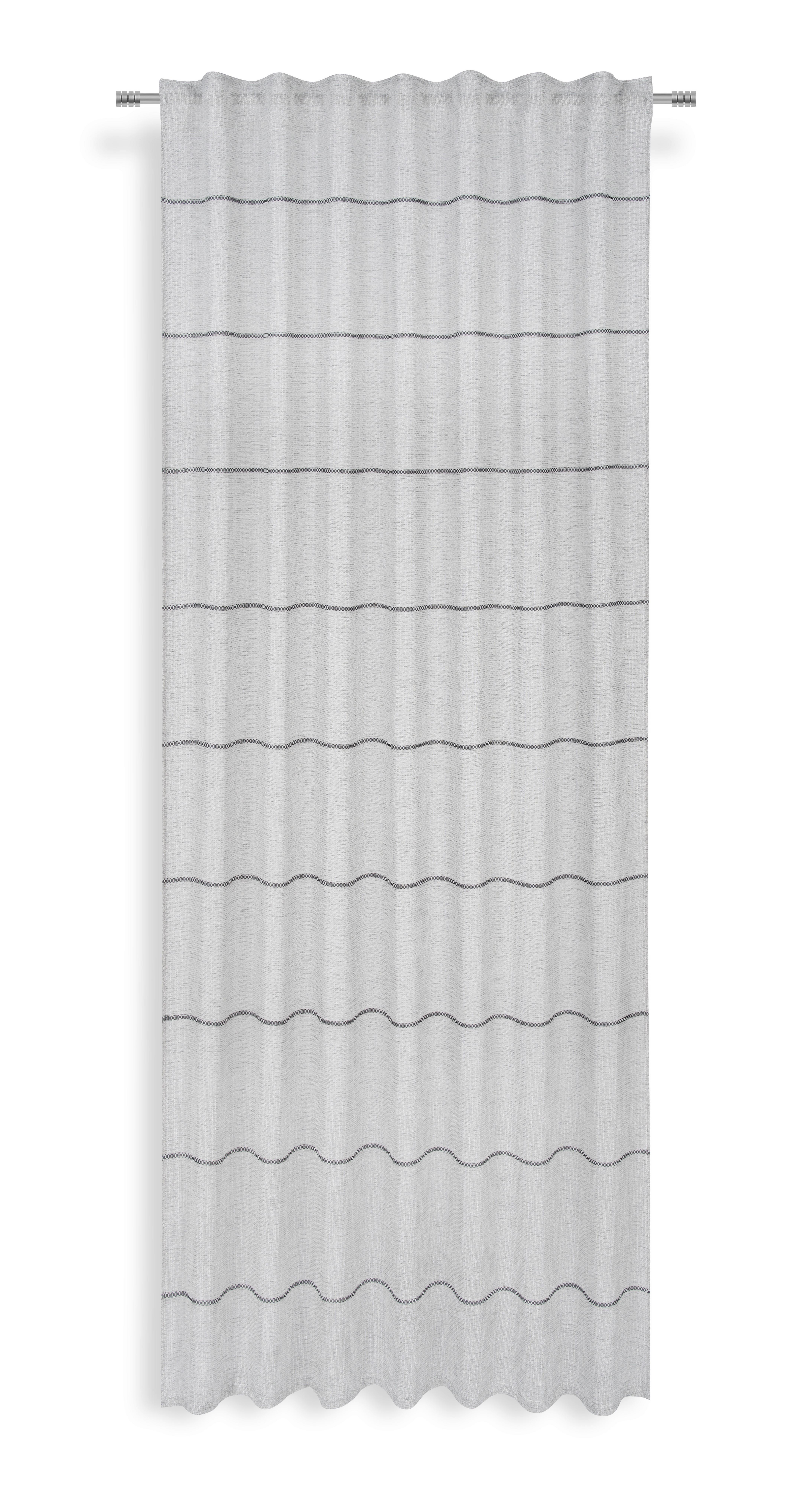 Készfüggöny Esra Kb. 140/245cm - ezüstszínű, Modern, textil (140/245cm) - Luca Bessoni