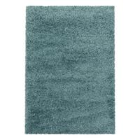 Hochflor Teppich Hellblau Naturfaser Sydney 100x200 Cm - Hellblau, Basics, Textil (100/200cm)
