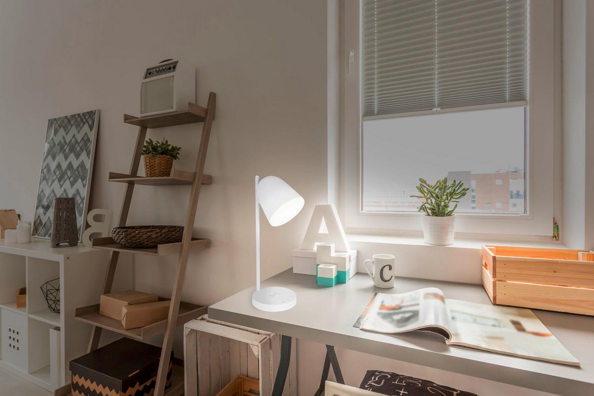 LED-Tischlampe Listo Weiß Farbtemperaturwechsler - Weiß, Design, Kunststoff (17,5/15/41cm) - Näve