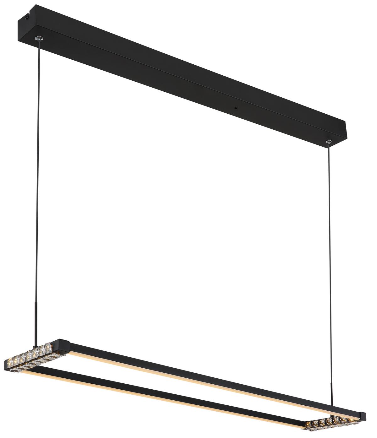 Led-hängeleuchte 67164h - Klar/Schwarz, Design, Kunststoff/Metall (102,5/20,6/150cm) - Globo