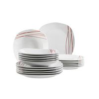 Tafelservice Sencilla 6 Personen Geschirr Set - Weiß, Basics, Keramik - Mäser
