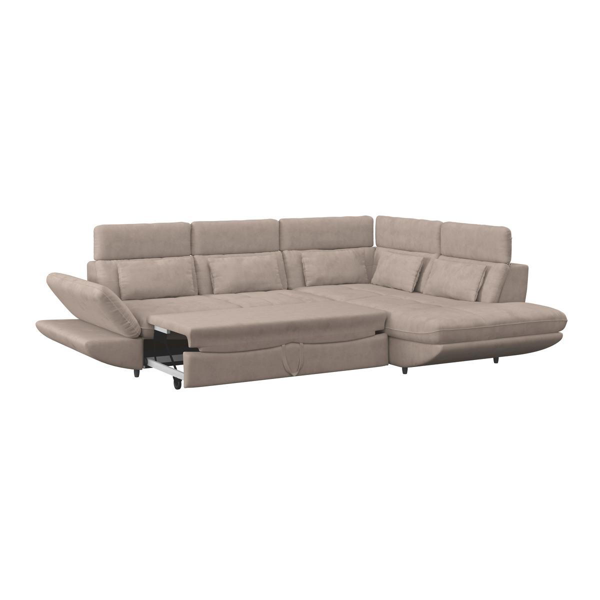 SEDACÍ SOUPRAVA PARK - černá/béžová, Moderní, textil/plast (233/311cm) - Luca Bessoni