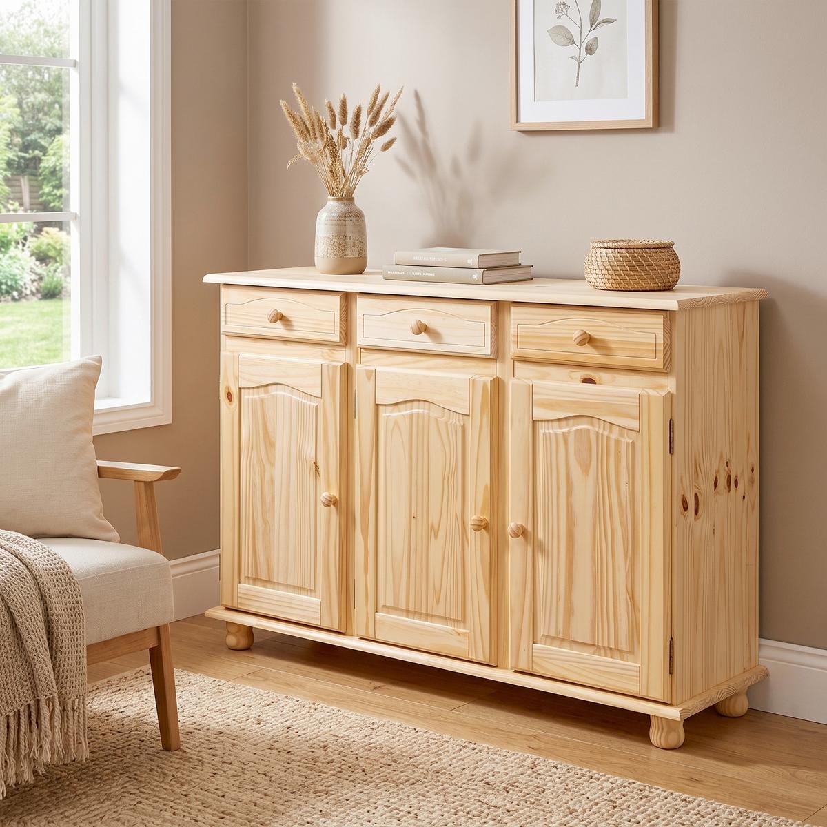 Komód Abaco 130/87 Cm - natúr színű, Lifestyle, fa (130/87/43cm) - Livetastic