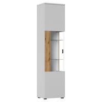 Vitrin Alverno - tölgyfa színű/kőris, Modern, faalapú anyag/Üveg (50/208/40cm)