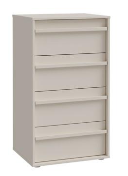 Komoda se 4 zásuvkami, písková, š: 53,4cm - pískové barvy, Moderní, kompozitní dřevo (53,4/94,4/42cm)