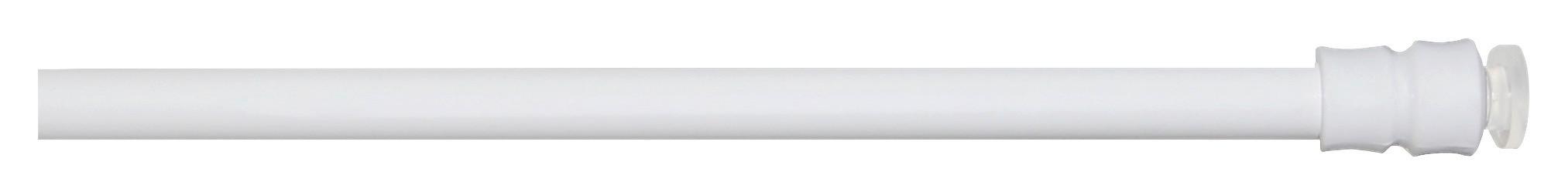 Vorhangstange Weiß L: 60-90 Cm Mit Saugknopf - Weiß, KONVENTIONELL, Metall (60cm) - Ondega