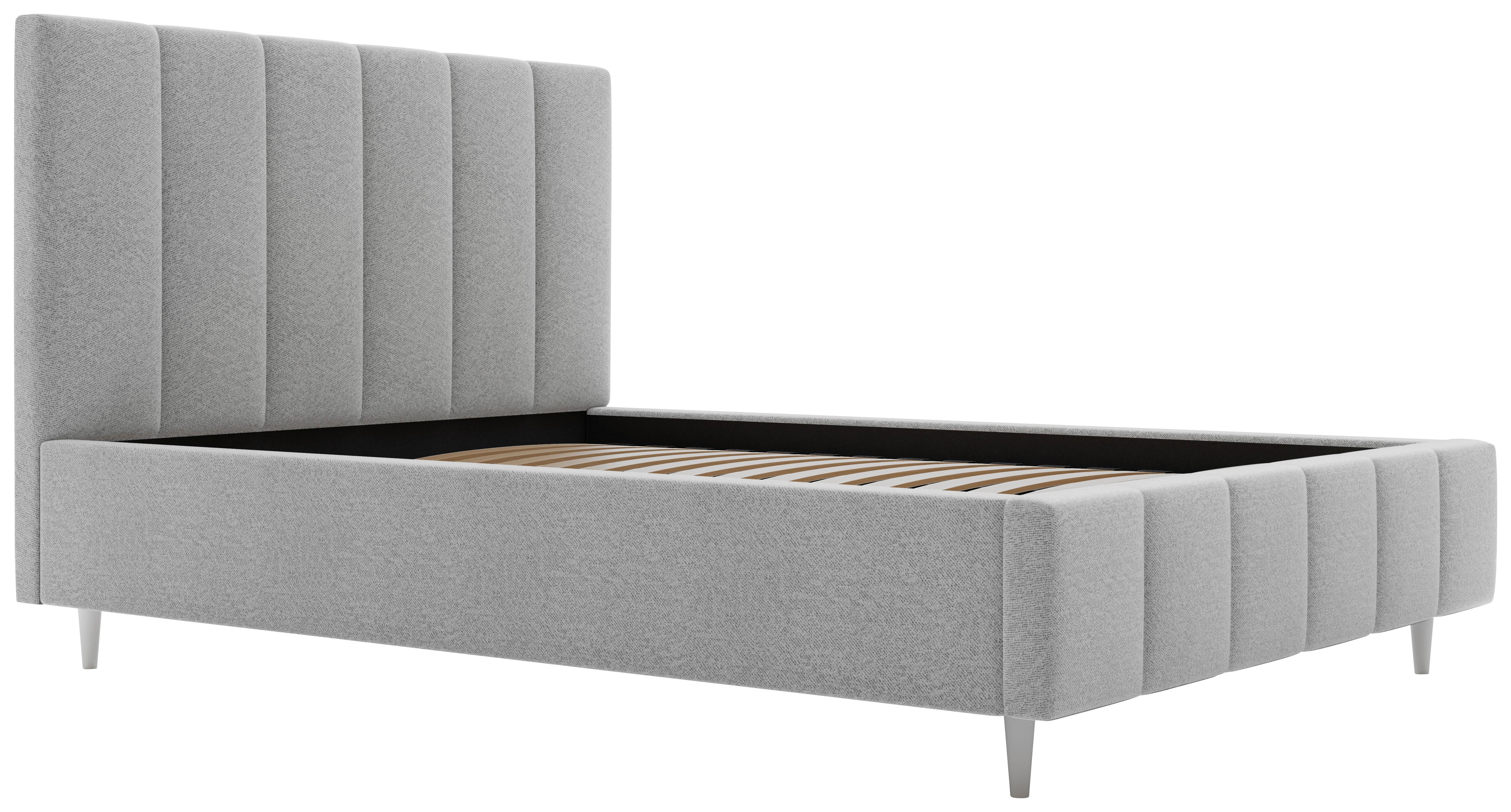 Polsterbett Talera Loft grau 160x200 cm - Schwarz/Grau, KONVENTIONELL, Textil (160/200cm)