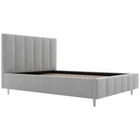 Polsterbett Talera Loft grau 140x200 cm - Buchefarben/Schwarz, KONVENTIONELL, Holz/Textil (140/200cm)