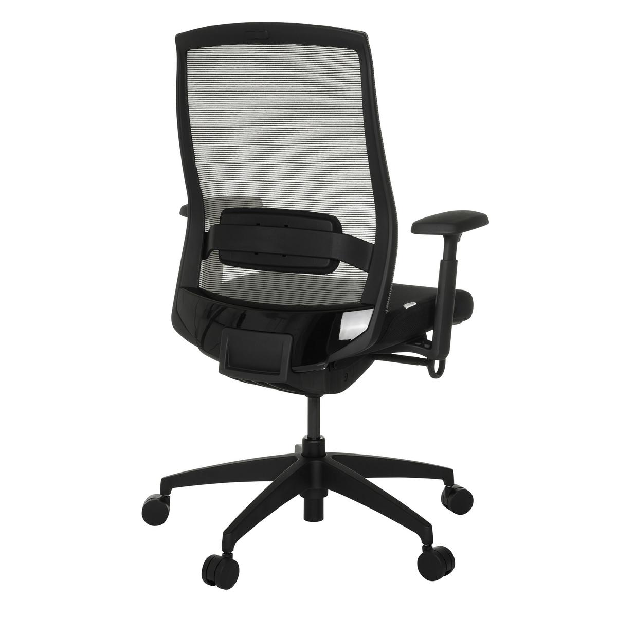 Drehstuhl Colore Schwrz B: 65 cm - Schwarz, MODERN, Kunststoff/Textil (65/95 - 103/70cm) - MID.YOU