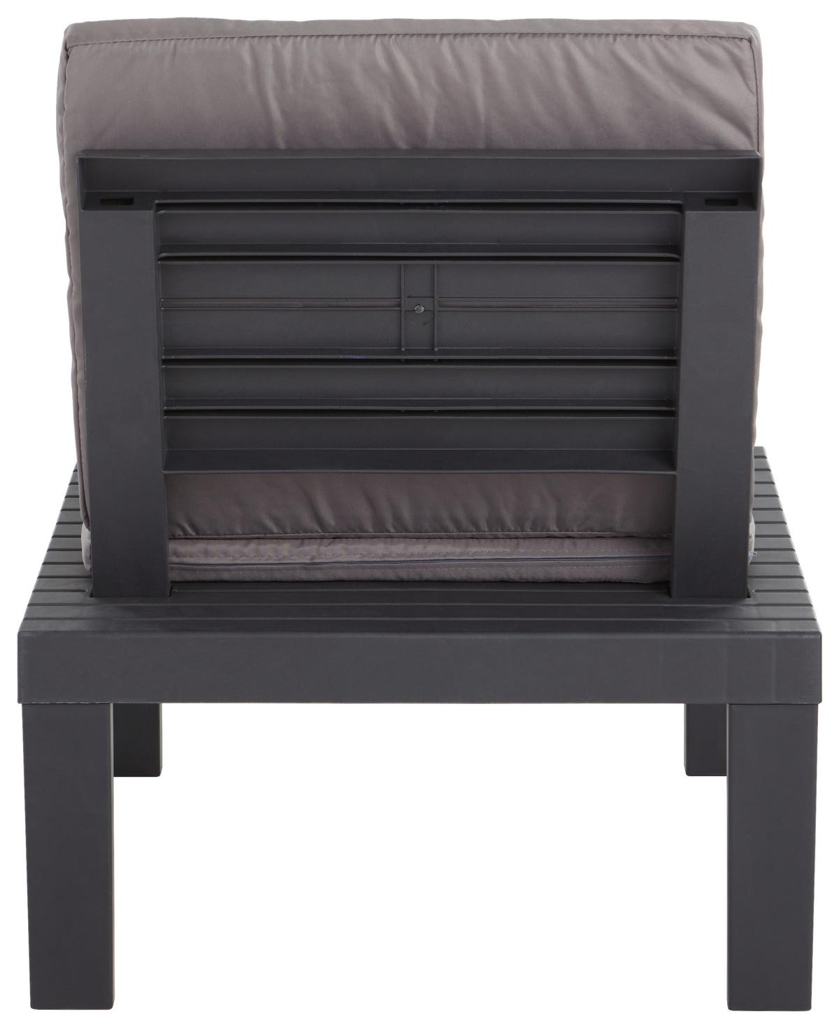 Balkonset Duetto 8 Teilig - Anthrazit, Basics, Kunststoff (65/78/195cm)