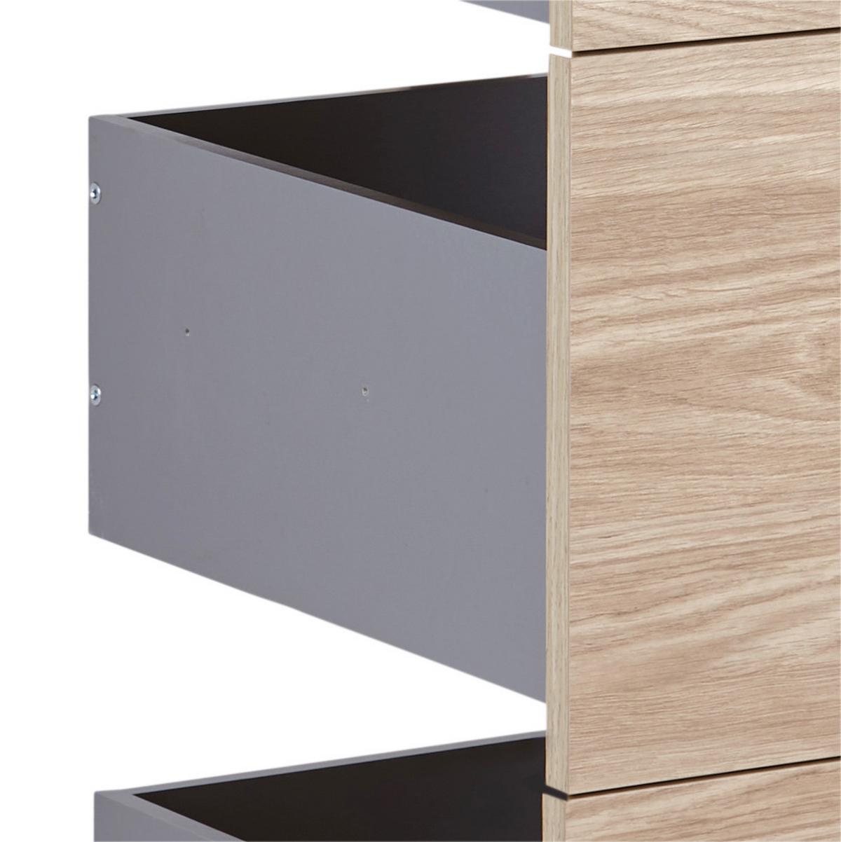 Schubladeneinsatz Unit Eiche B: 45,3 Cm 4 Fächer - MODERN, Holzwerkstoff (45,3/83/47cm) - Ondega