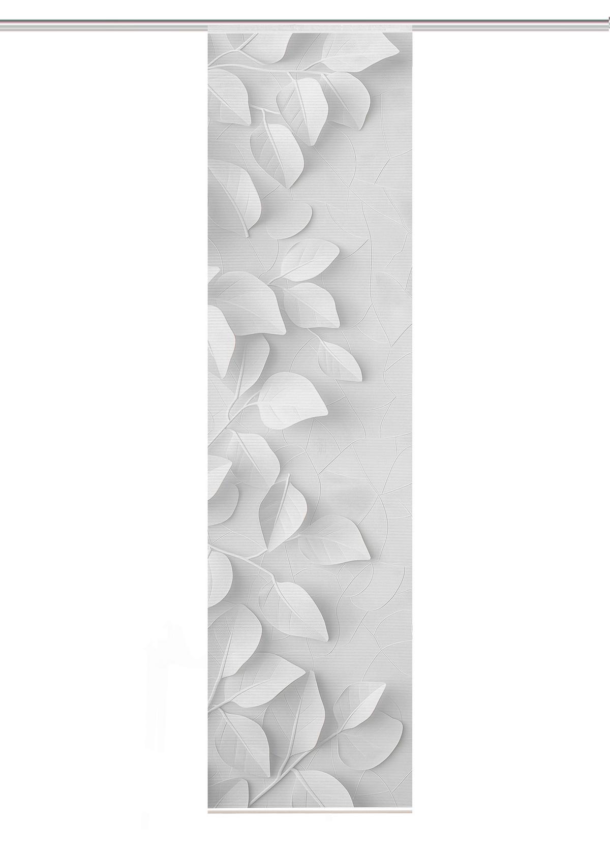 Flächenvorhang Rixa - Grau Hochglanz, Design, Textil (60/260cm)