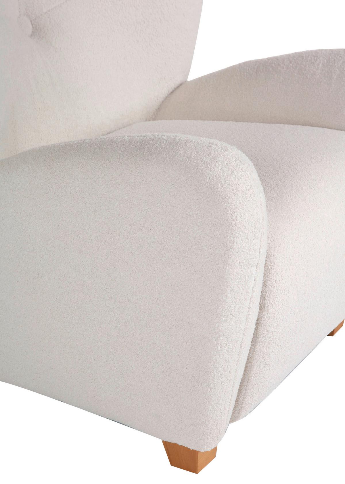 Sessel Fano - Eichefarben/Weiß, Design, Textil (90/93/92cm) - Livetastic