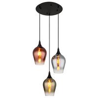 Hängeleuchte 155520-3hr - Klar, KONVENTIONELL, Glas/Metall (45/120cm) - Globo